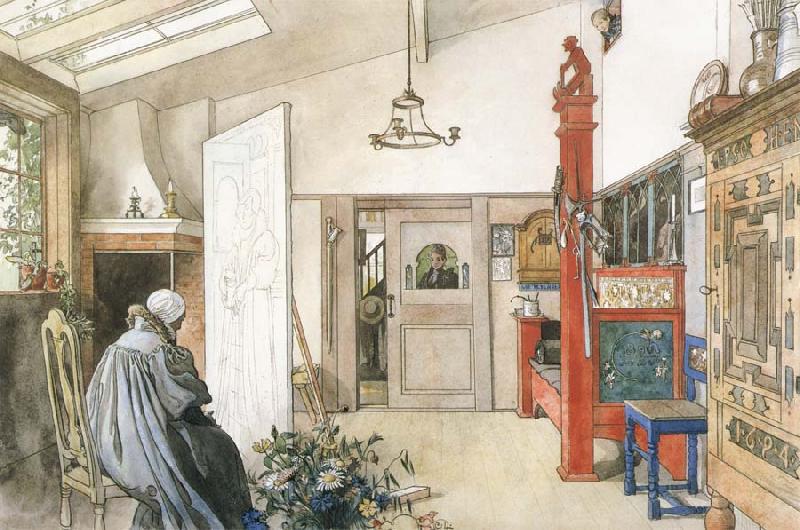 The Other Half of the Studio, Carl Larsson